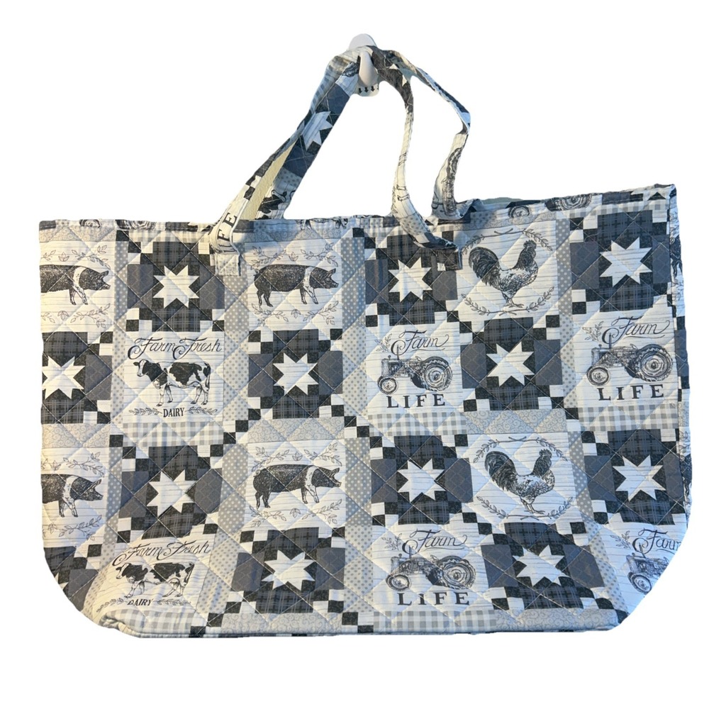 Farm Life Tote Bag 16x17x8 , Featuring Farm Animals